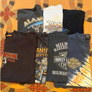 Harley Davidson men’s T-shirts.  Size XL. Price is for all.